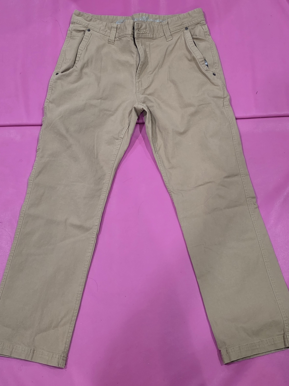 Eddie Bauer Men's Specially Dyed Tan Canvas Utility Pants 32x30